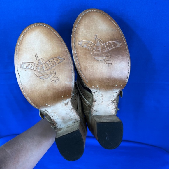 🚫SOLD! •BRAND NEW! |•FREEBIRD🦅BY STEVEN•| Connor Sandal Bootie Distressed Leathe - Picture 9 of 16
